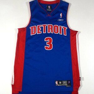 Big Ben Wallace DETROIT PISTONS Stitched Vintage Reebok Jersey Size Men's Medium